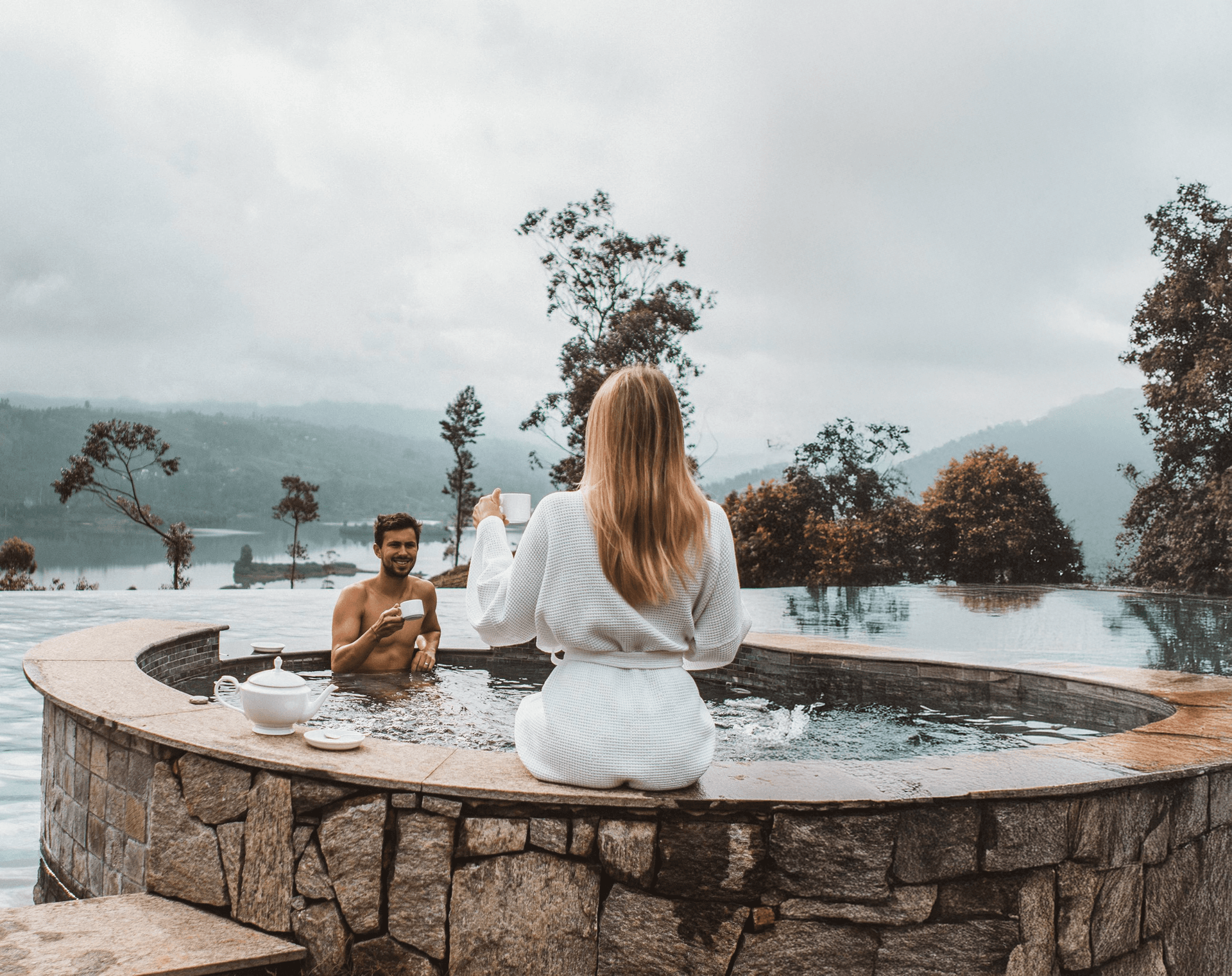 A couple enjoying sri lanka honeymoon